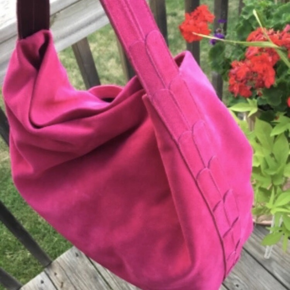 Genuine Suede Leather Handbag